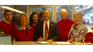 Jimmie Massengill of Four Oaks filed Monday, just before the deadline, as a Democratic candidate for the NC House District 28 seat. Massengill was joined by his wife, two children, and his parents.