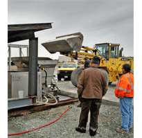 Wayne County Department of Transportation workers prepare for the winter weather. NC DOT Photo