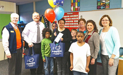 Jazz Woodward, Chamber Education Committee;  Dr. Karel Lloyd, Clayton Chiropractic;   Jackie Danisevich, Super Star Teacher;  Martha Stovall, Chamber Ambassador;  Donna White, Johnston County School Board;  Janet Lebo, Principal Cooper Elementary