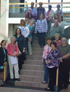 Pictured in the photo (from bottom left): Valerie Haynes, District 11 Interim District Administrator, Pat Gessner, Denise Medlin, Beverly Herring, Marie Mobley, GAL Attorney Advocate and son, Seth, Carolyn Dobbin, Barbara Smith, Denton Lee, John Webster, GAL Supervisor, Cynthia Saunders, Mary Fuller, Zella Johnson, Iris Fuentes, Kristi Casey, Tom Glithero, Fran Funderburg, Wanda Sexton, Doug Funderburg, Melannie Gunter and center top, Vivian Holmes, GAL Program Assistant