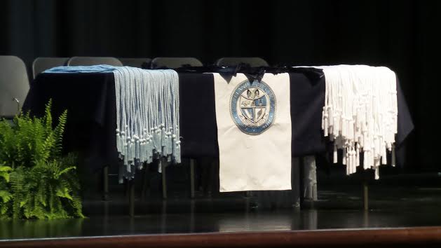 Honors Cords waiting to be awarded.