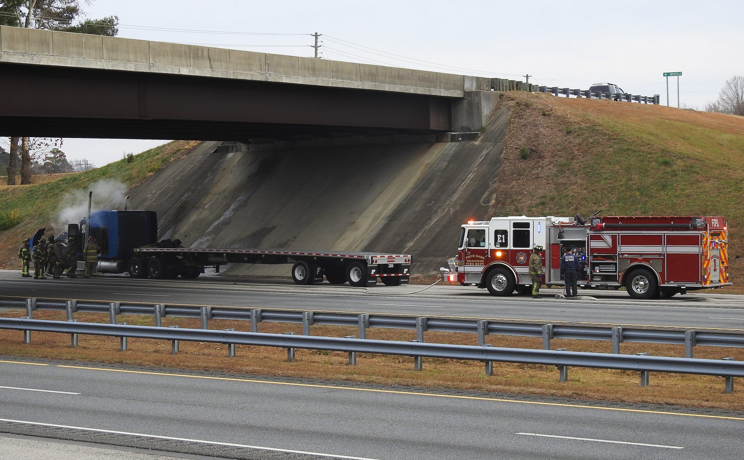 Tractor Trailer Catches Fire | JoCo Report