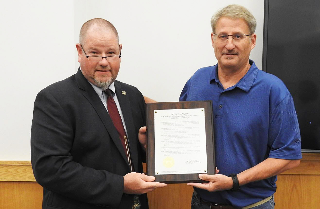 Town Council Recognizes Former Councilman David Stevens | JoCo Report