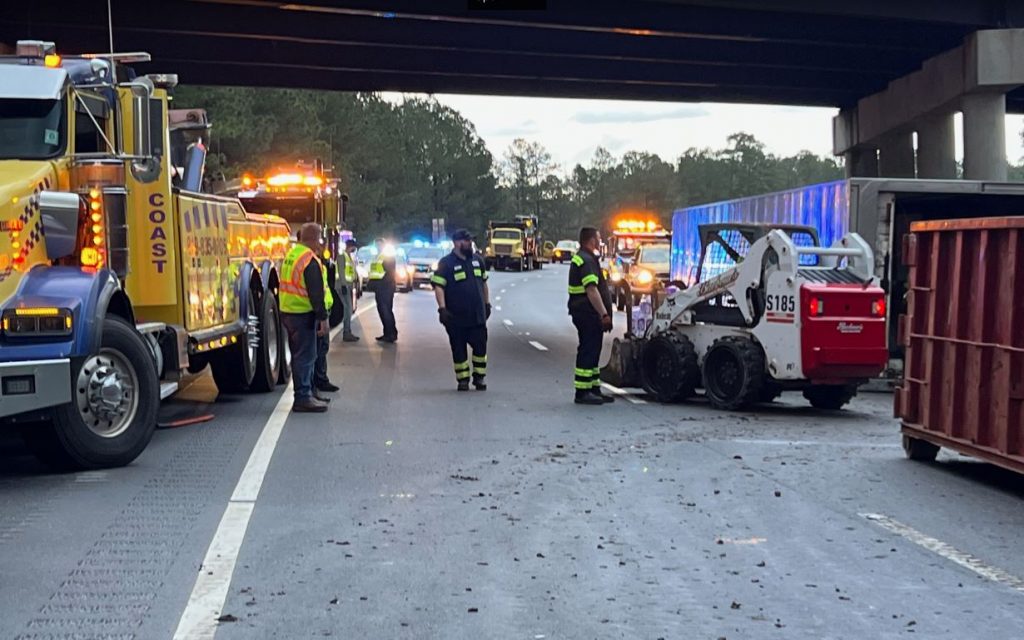 Tractor Trailer Overturns On US 70 – JoCo Report