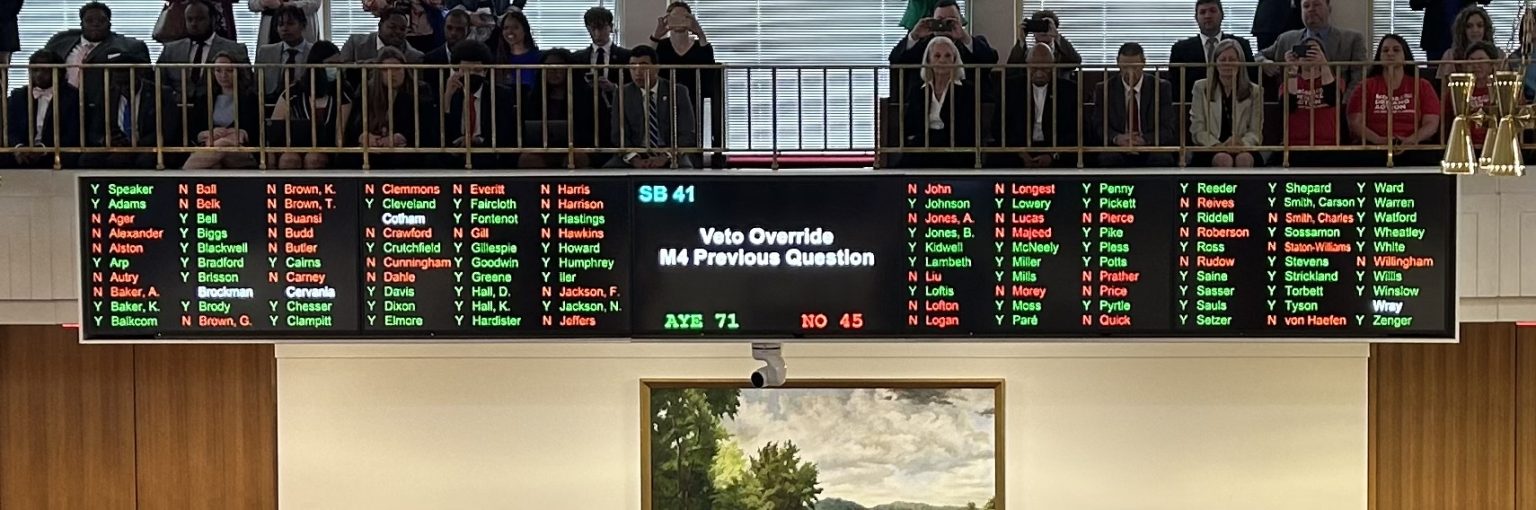 NC House Officially Overrides First Cooper Veto Since 2018 – JoCo Report