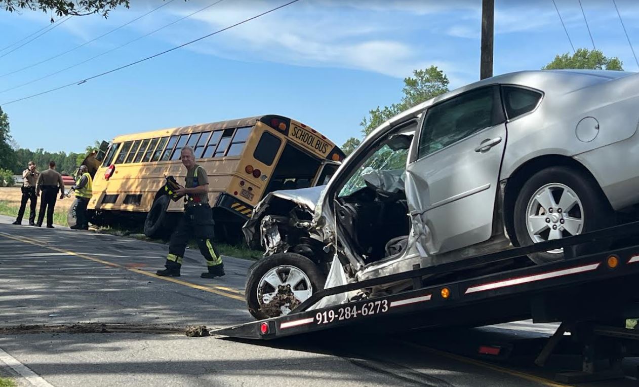 School Bus, Car Collide On Brogden Road – JoCo Report