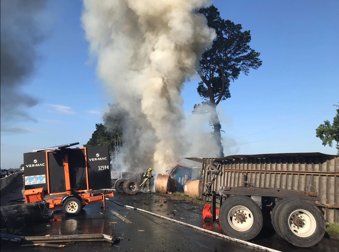 Trailer Explosion Fiery Tractor Trailer Crash Under Investigation – JoCo Report