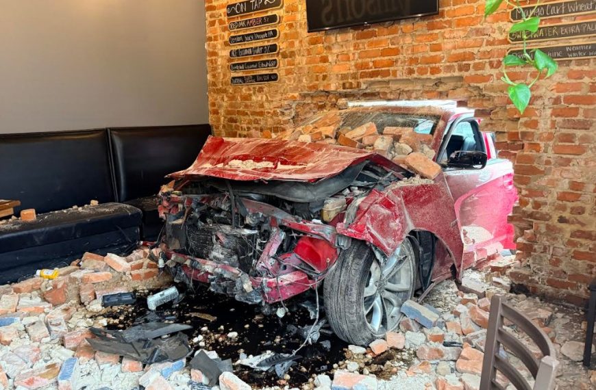 Car Slams Into Popular Restaurant Just Before Opening Time