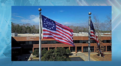 Betsy Ross 250 Flag Raised At Judicial Center To Honor America