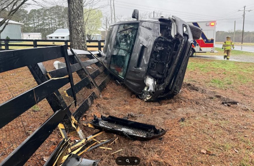 Three Escape Injury After Pickup Flips