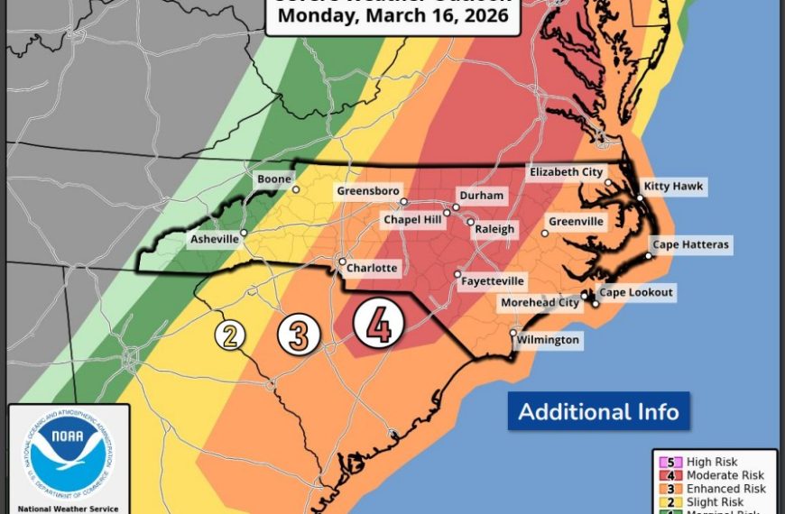 Strong Storms, Possible Tornadoes Threaten Central NC Monday