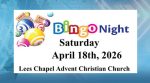 Family-Friendly Bingo Night Planned At Lees Chapel