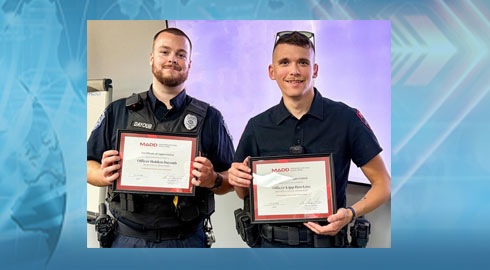 Local Police Officers Recognized By MADD For DWI Enforcement Efforts